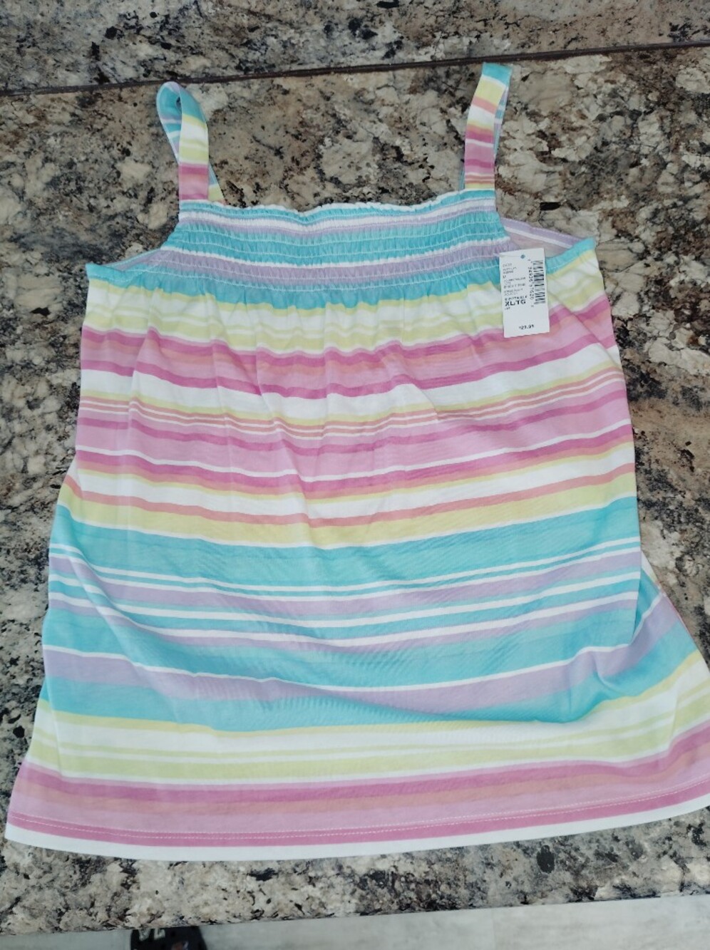 Xl Nwt The Children's Place Pastel Multi-Stripe Tank Top